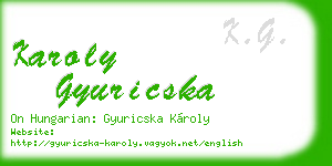 karoly gyuricska business card