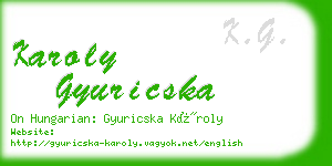 karoly gyuricska business card